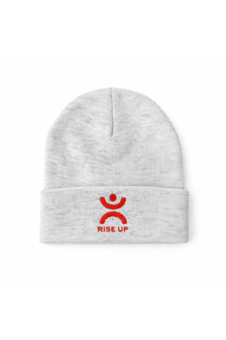 Rise Up Manifest Beanie, Main, color, White Heather