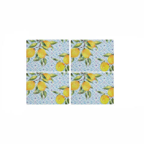 Amalfi Lemons Set of 4 Cork Back Placemats