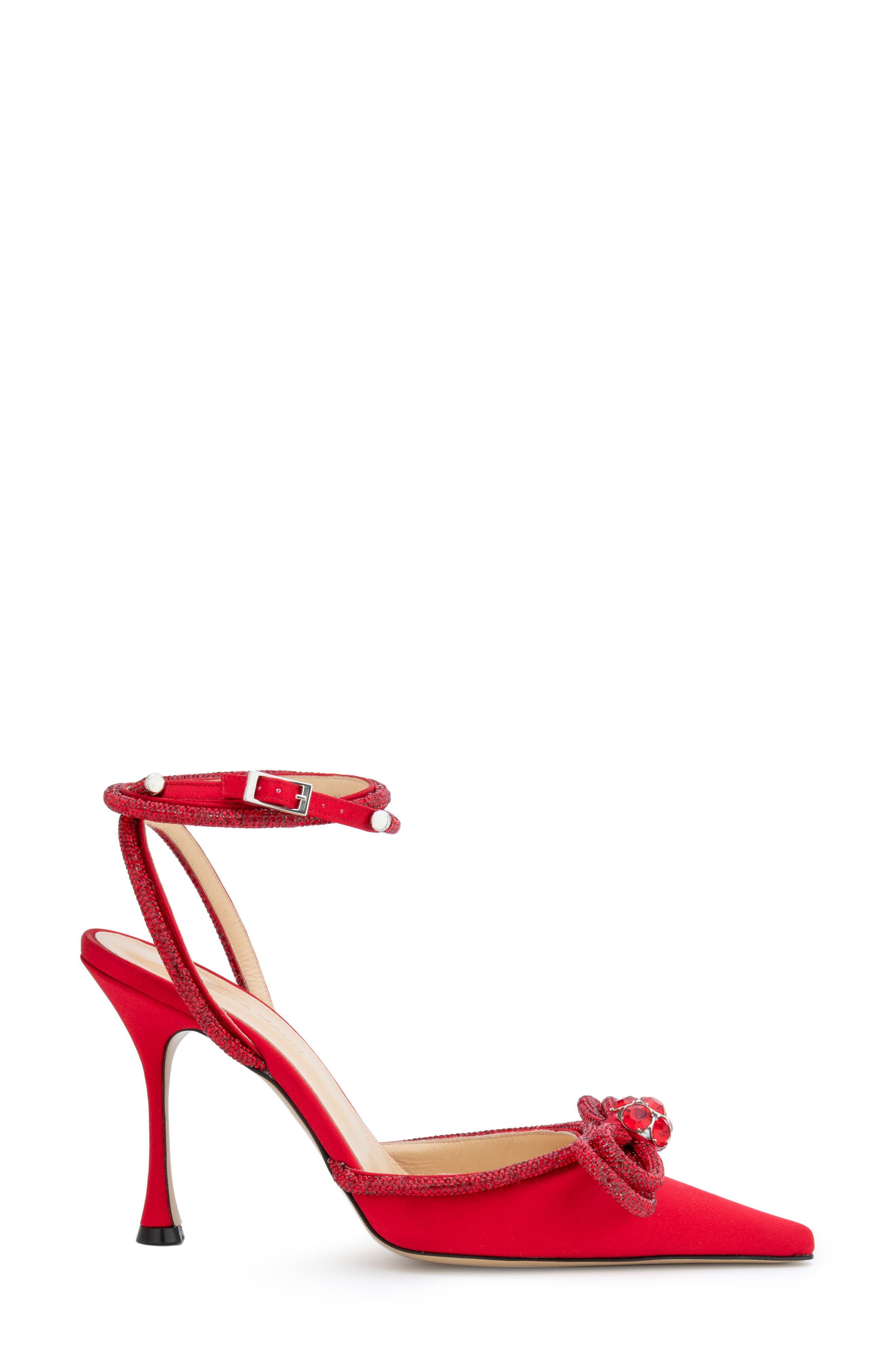 Mach & Mach Crystal Double Bow Pointed Toe Pump, Alternate, color, 