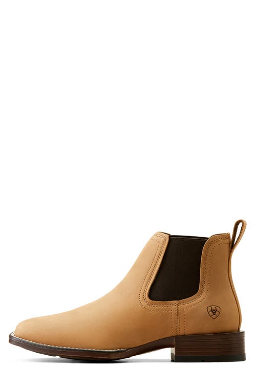 Ariat Booker Ultra Square Toe Western Chelsea Boot In Brown