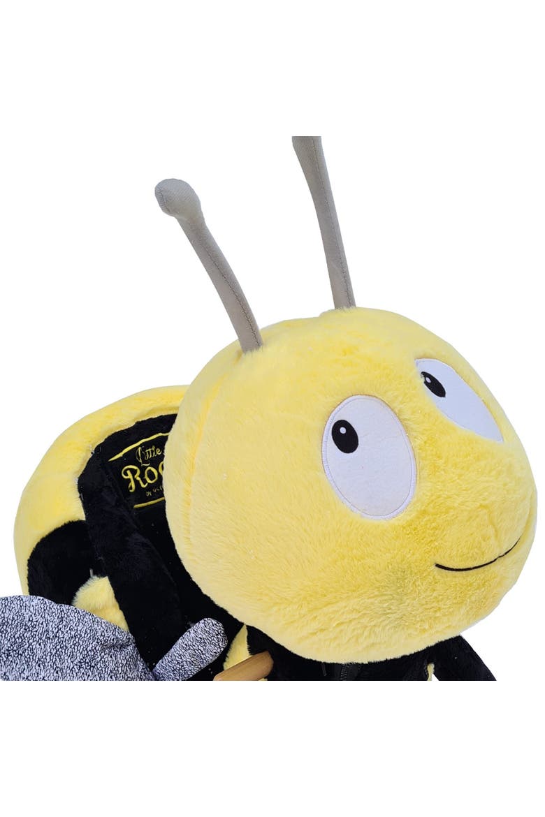 Little Rockers Bee Wooden Plush Ride, Alternate, color, Multicolored
