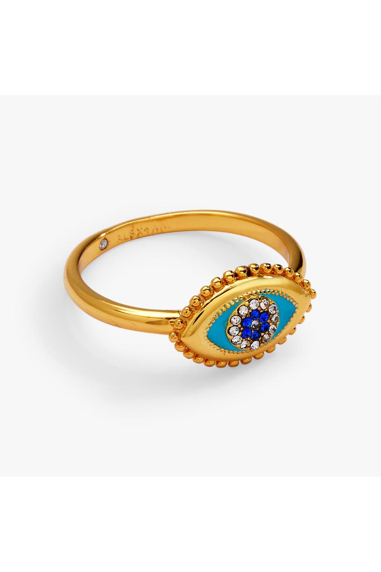 Healing Stone Evil Eye Ring, Alternate, color, Gold