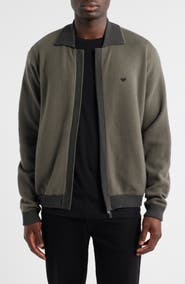 Emporio Armani Wool Zip Cardigan