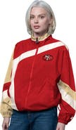 STARTER Women's Starter Scarlet/Gold San Francisco 49ers Vintage 1st Quarter Full-Zip Windbreaker