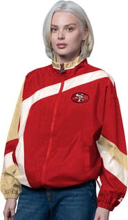 STARTER Women's Starter Scarlet/Gold San Francisco 49ers Vintage 1st Quarter Full-Zip Windbreaker