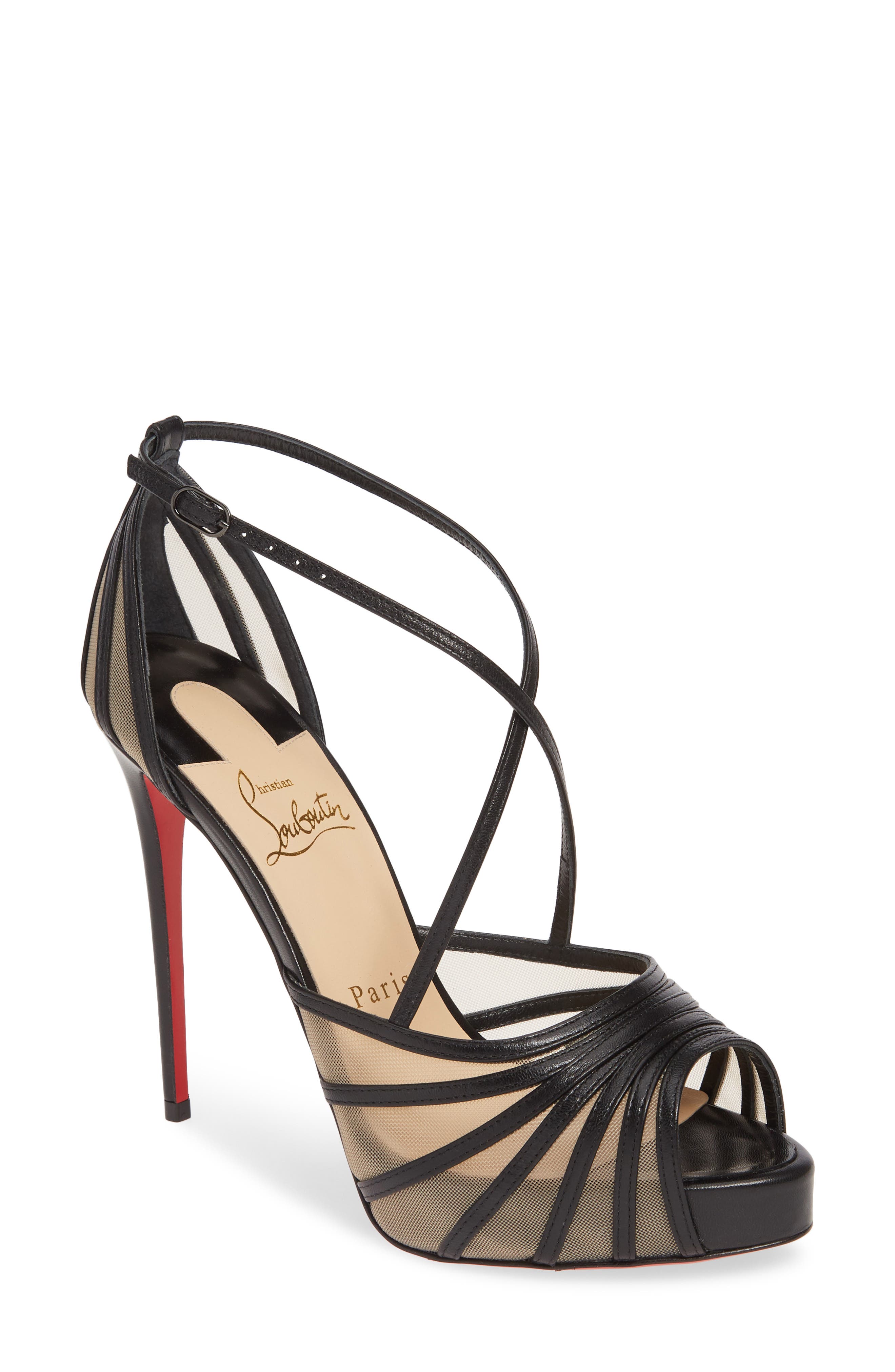 Christian Louboutin Filamenta Strappy Platform Sandal, Main, color, 