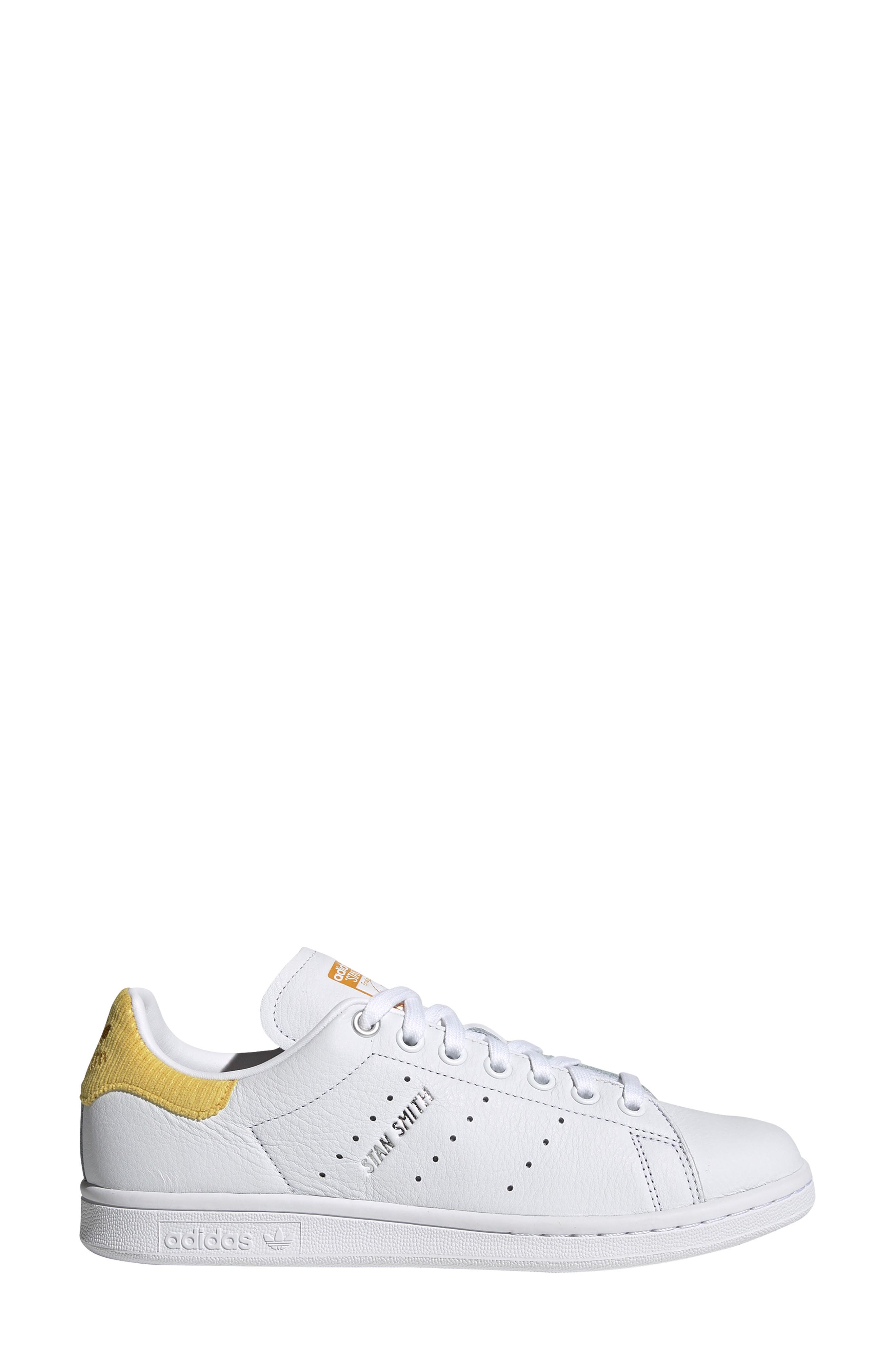 Stan Smith Sneaker, Alternate, color, WHITE/ SILVER/ CORN YELLOW