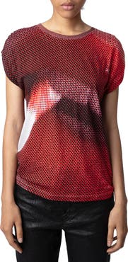 Zadig & Voltaire Adele Bouche Graphic Muscle T-Shirt