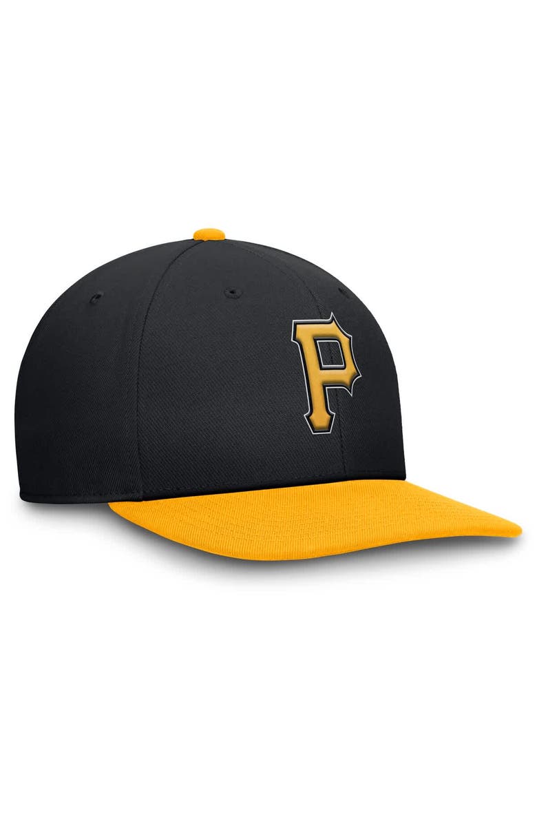 Nike Men's Nike Black/Gold Pittsburgh Pirates Pro Performance Snapback Hat, Alternate, color, 