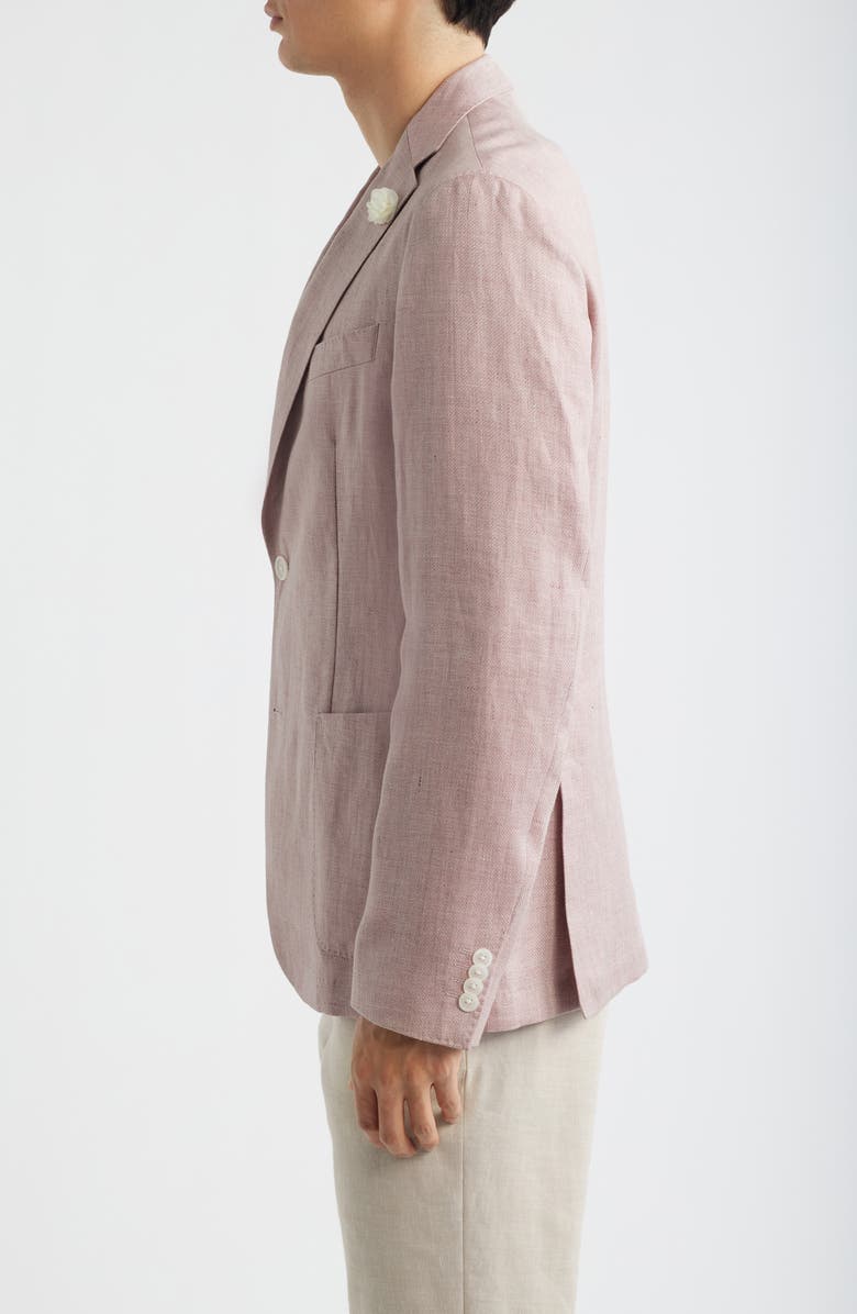 BOSS Hanry Slim Fit Pink Mélange Linen Blend Sport Coat, Alternate, color, Light/ Pastel Pink