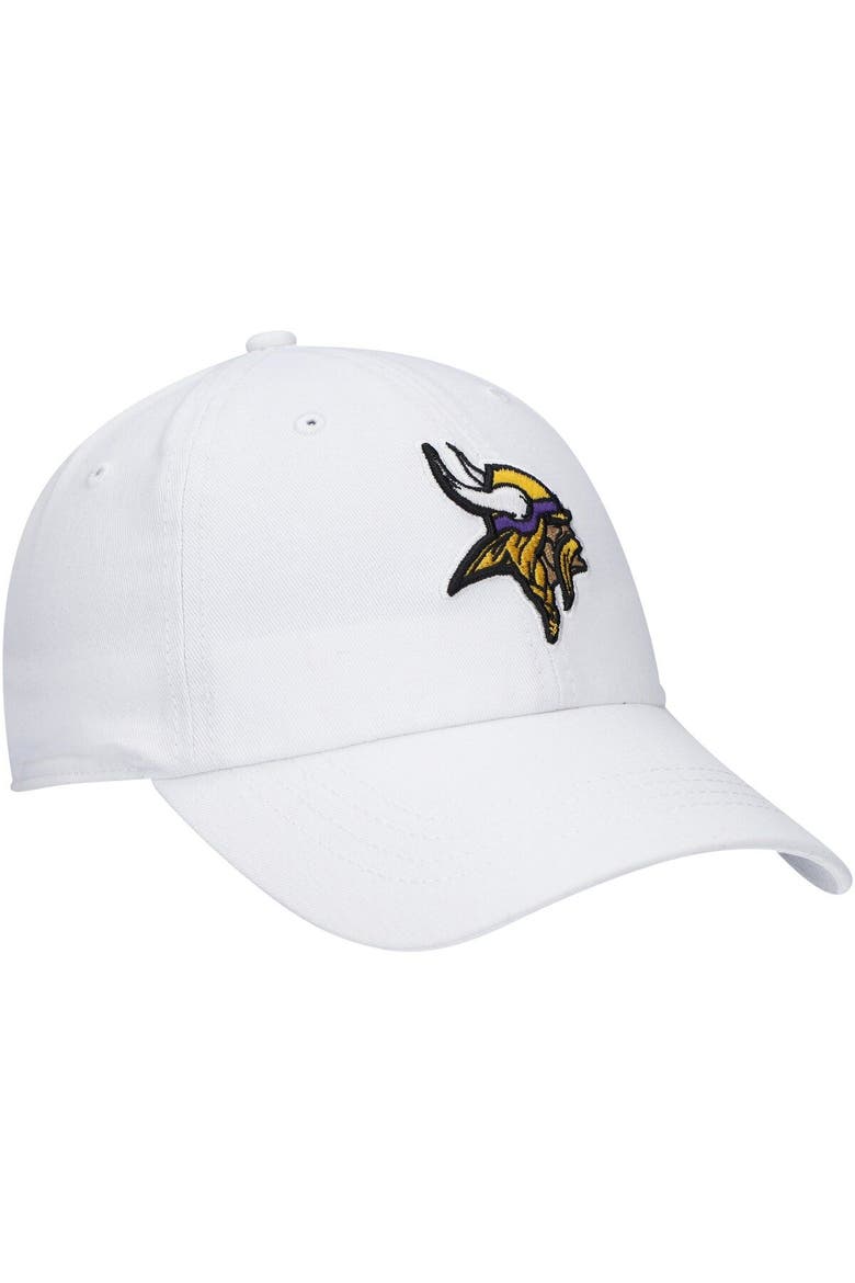 Women's '47 White Minnesota Vikings Miata Clean Up Logo Adjustable Hat, Alternate, color, White