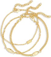 AREA STARS Set of 3 Assorted Chain Bracelets