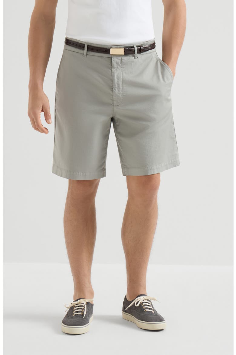 Garment-dyed Bermuda shorts, Main, color, Khaki