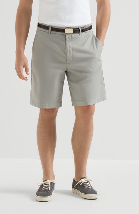 Garment-dyed Bermuda shorts