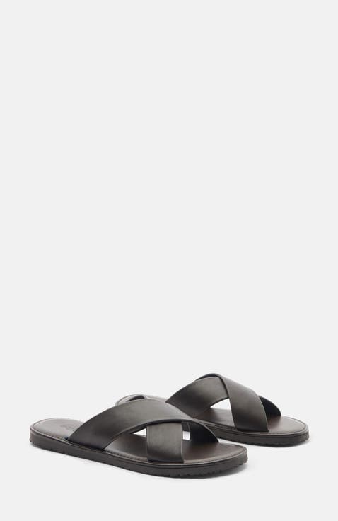 サンダル SCAROSSO SS20 Antonio Moro (ANTONIOSANDBROCALF) Antonio Black Sandals for Men | Scarosso®