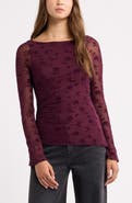 BP. Flocked Mesh Asymmetric Top