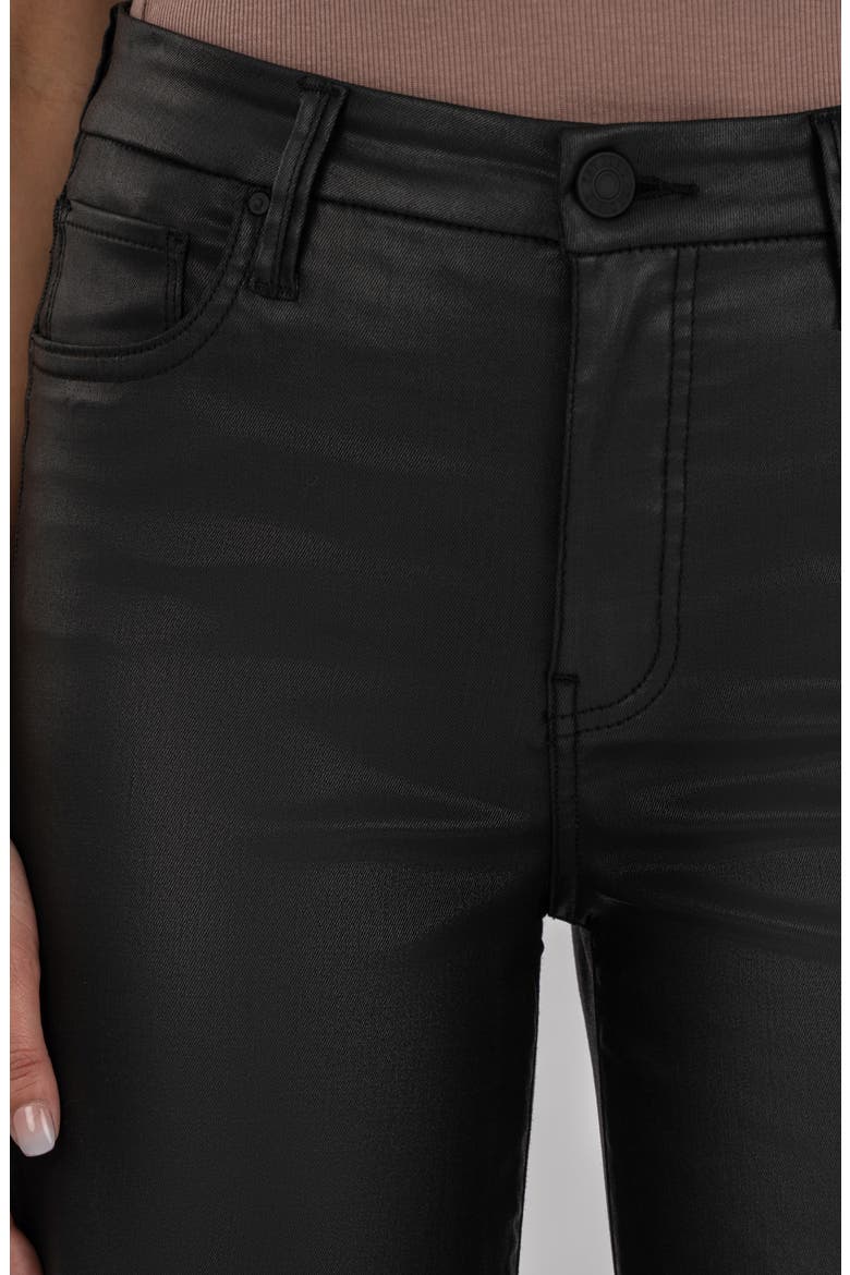 Meg Coated High Rise Wide Leg Jeans, Alternate, color, BLACK