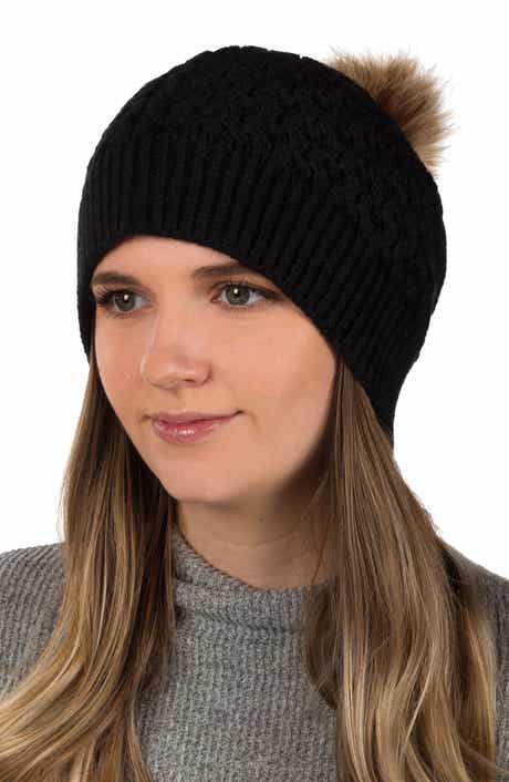 Patricia Nash Faux Fur Pompom Beanie