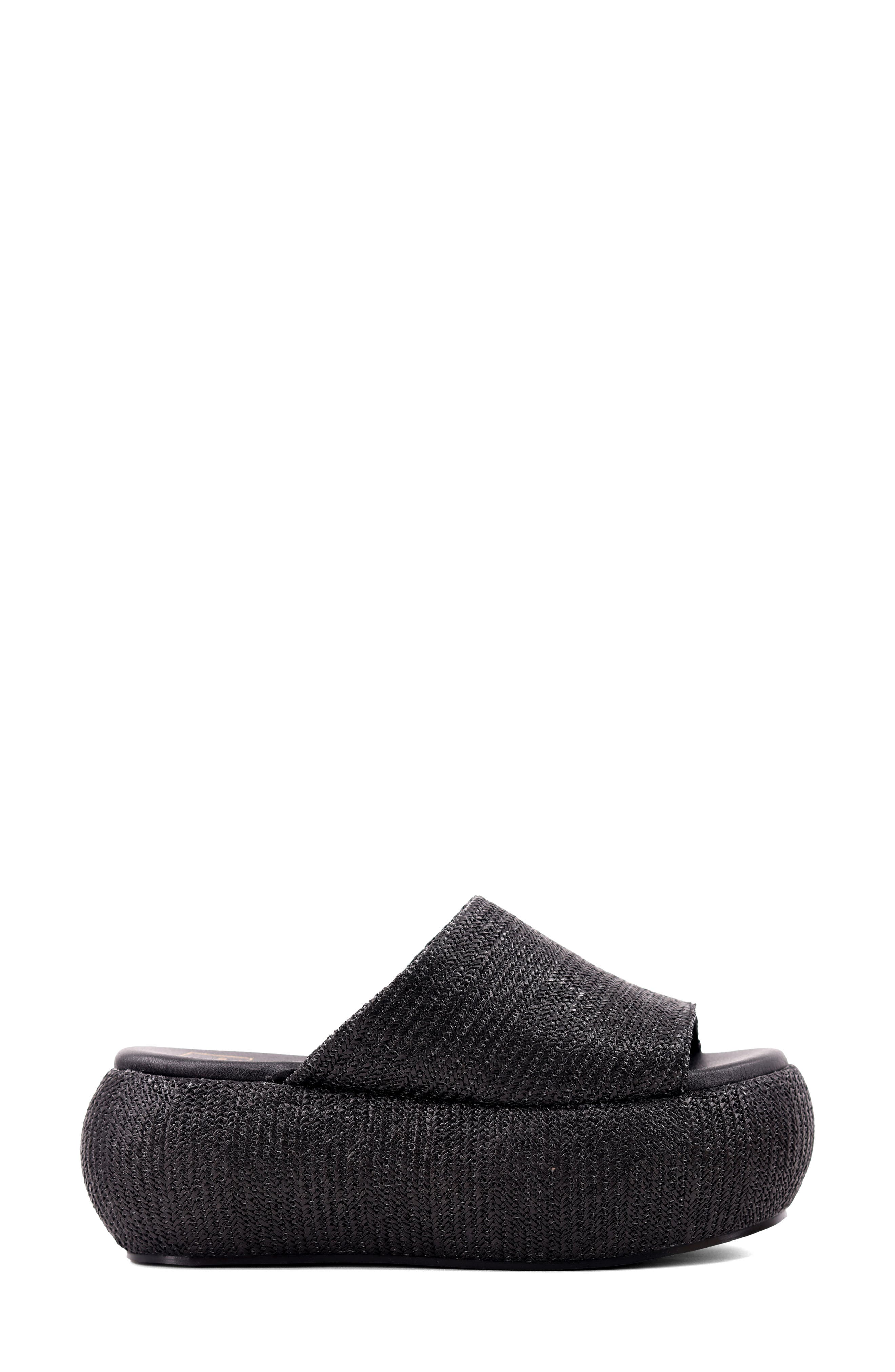 SHUSHOP Ilana Platform Slide Sandal, Alternate, color, Black