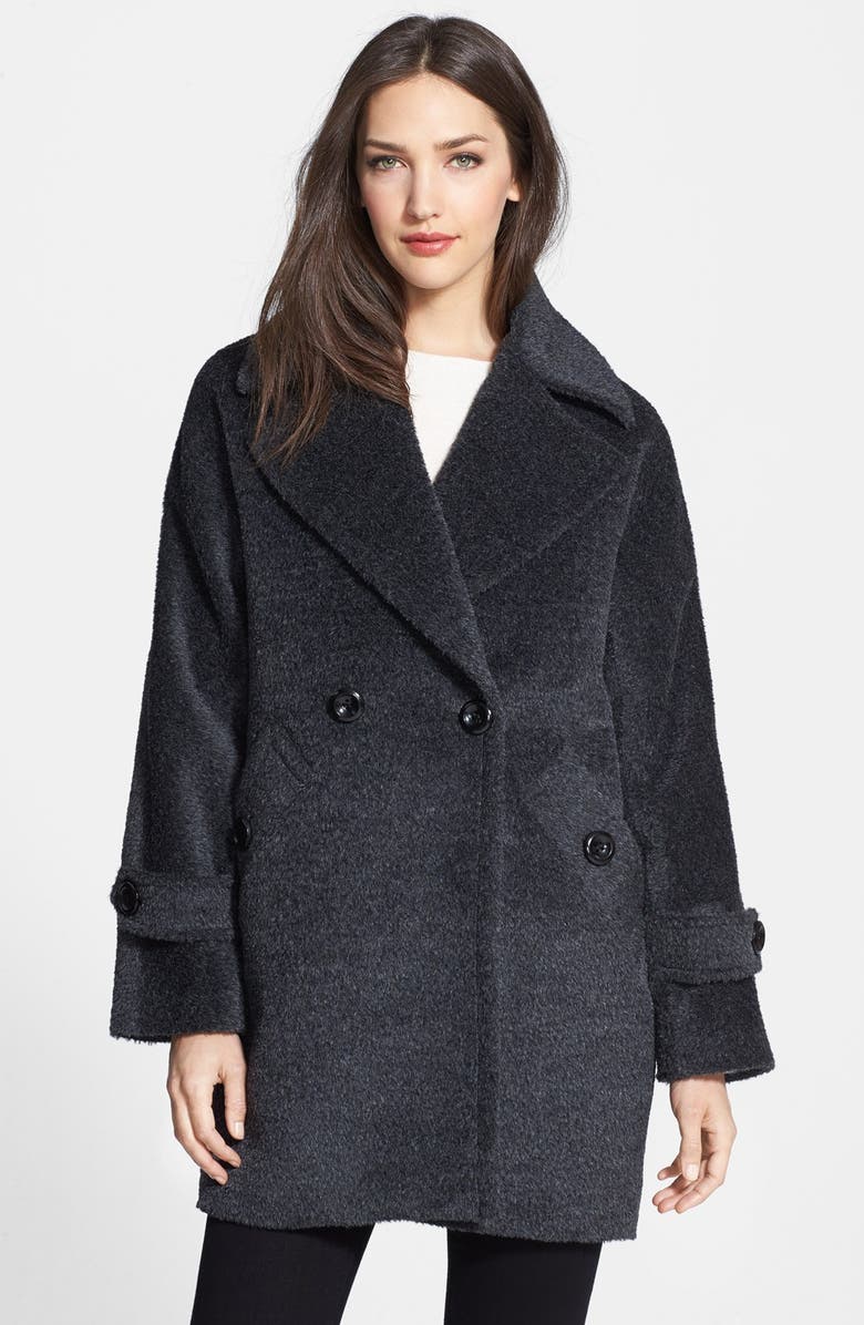 Trina Turk 'Nancy' Double Breasted Wool & Alpaca Blend Coat, Main, color, 