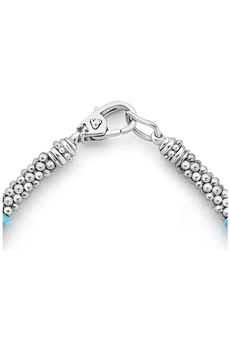 Blue Ceramic & Caviar Beaded Bracelet, Alternate, color, SILVER/ TURQUOISE