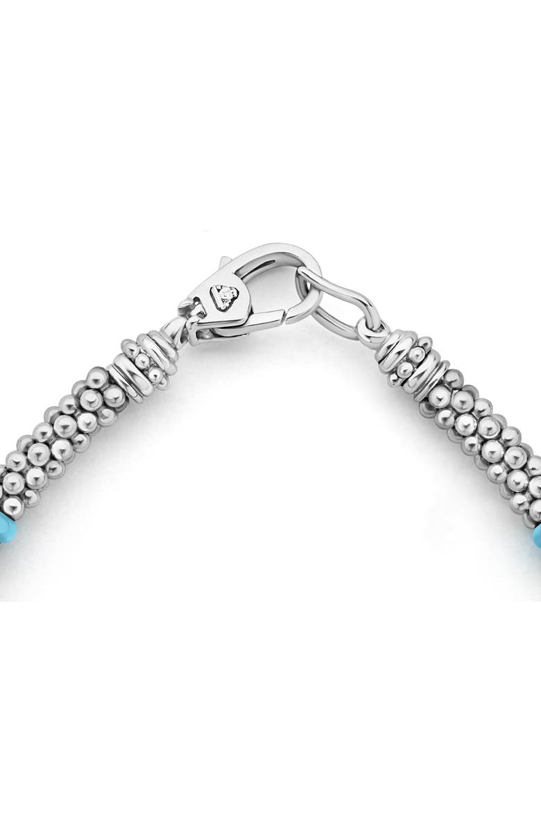 LAGOS Blue Ceramic & Caviar Beaded Bracelet, Alternate, color, Silver/ Turquoise