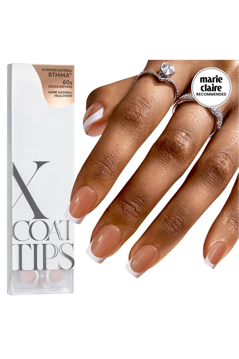 Soft Gel Nails XCOATTIPS® French Collection, Main, color, Short Square Brown
