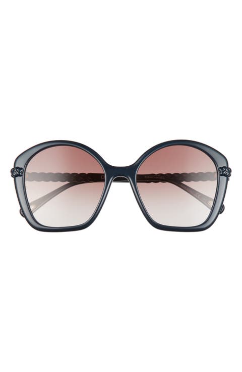 55mm Gradient Square Sunglasses