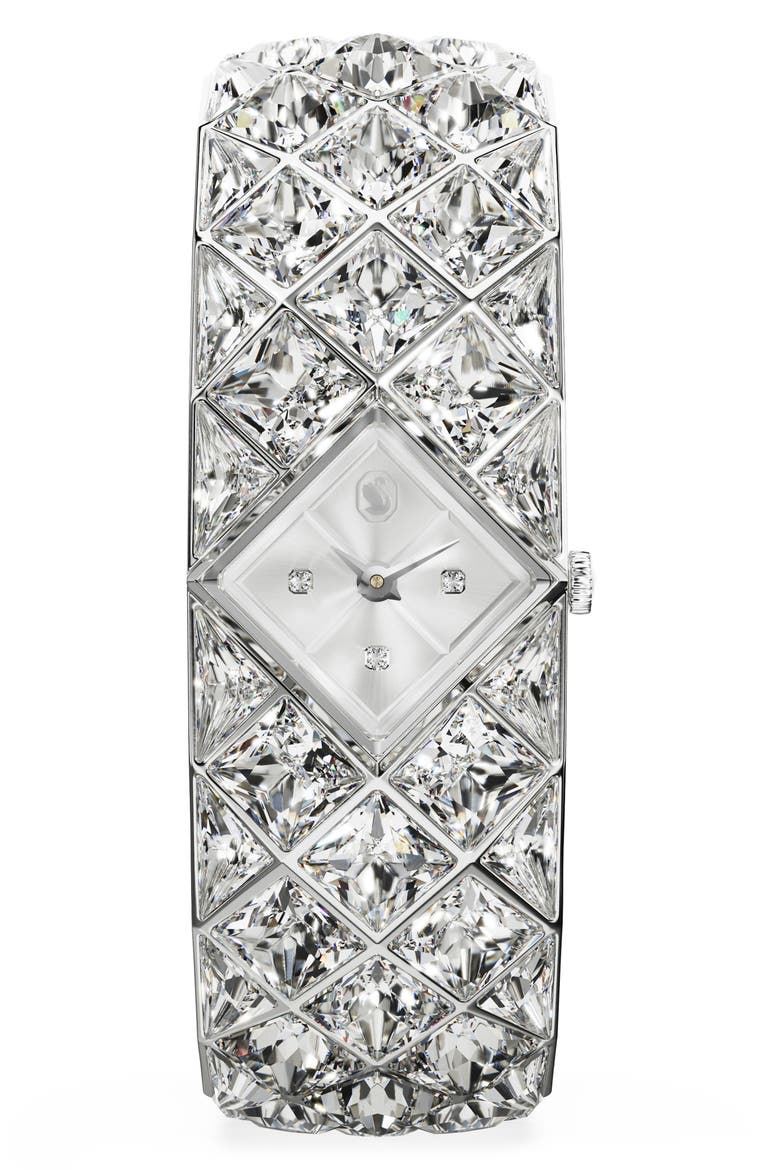 Curiosa Bangle Bracelet Watch, 20.5mm x 20mm, Main, color, SILVER