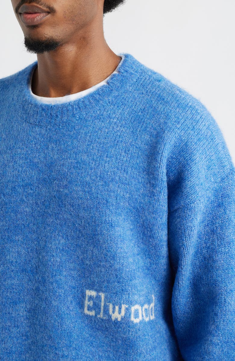 Elwood Oversize Crewneck Sweater, Alternate, color, Blue