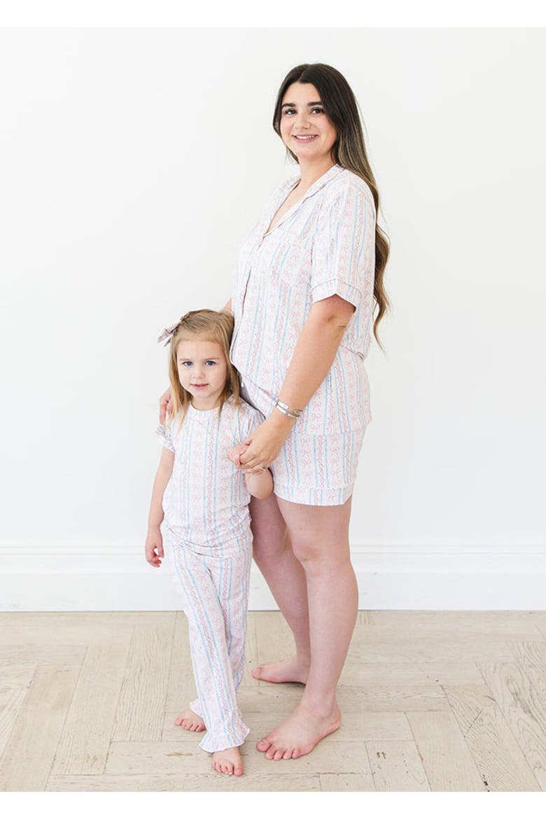 Notch Collar Pajama Set, Alternate, color, Pink