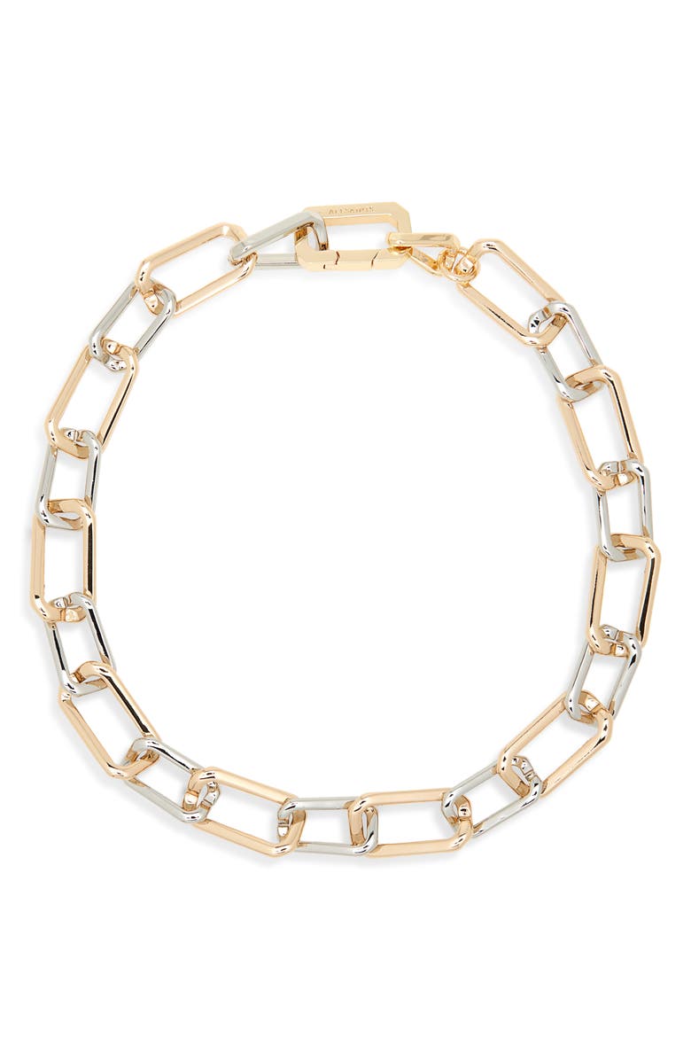 AllSaints Hex Chain Collar Necklace, Main, color,