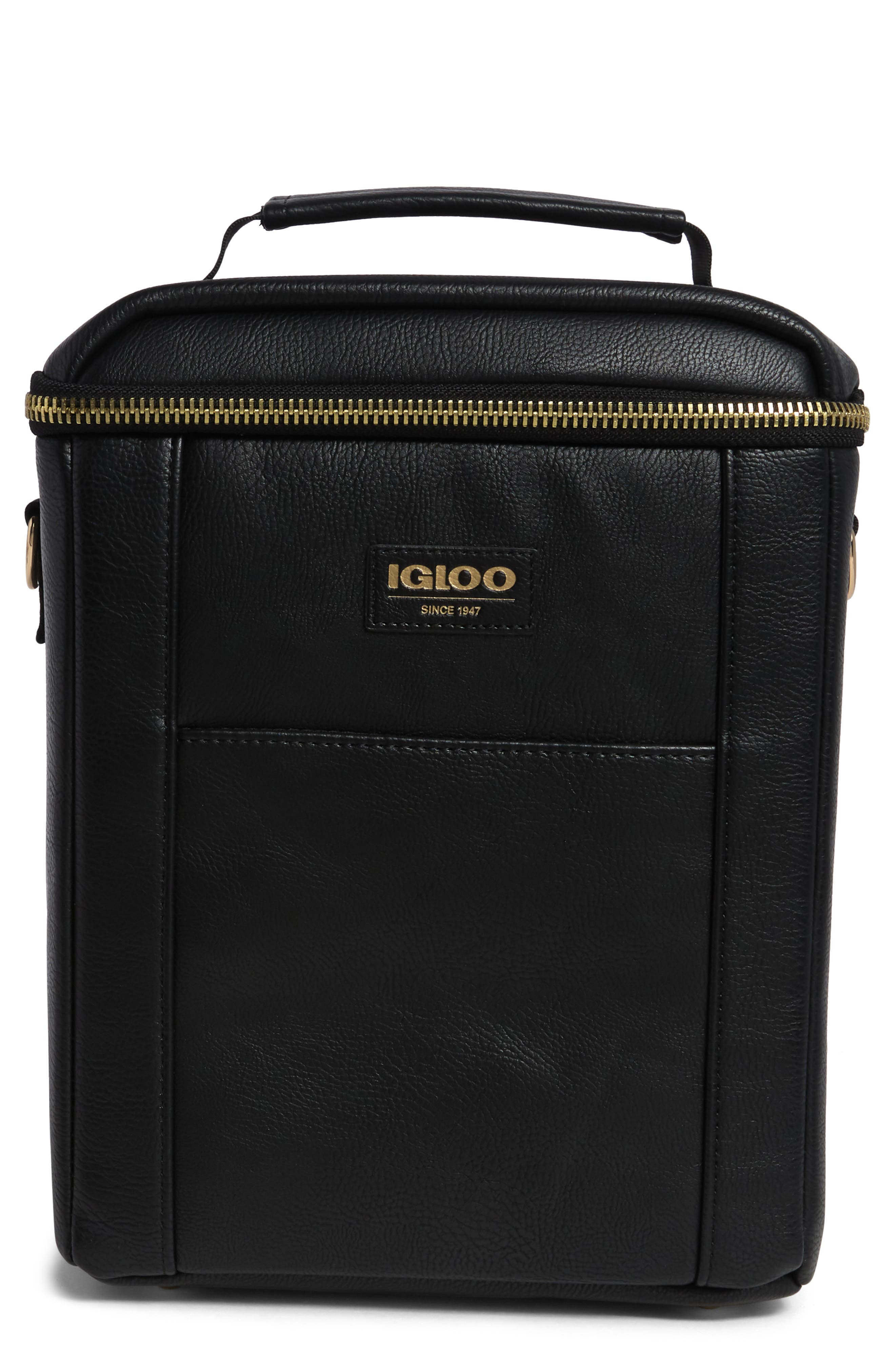 Luxe Insulated Convertible Mini Backpack, Main, color, BLACK/ YELLOW GOLD