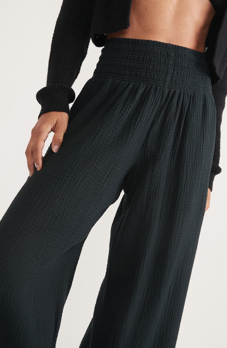 Marine Layer Corinne Double Cloth Cotton Palazzo Pants, Alternate, color, 