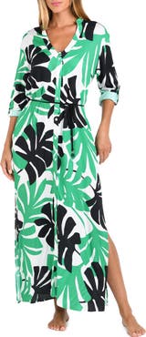 Sunshine 79 Monstera Cover-Up Maxi Dress