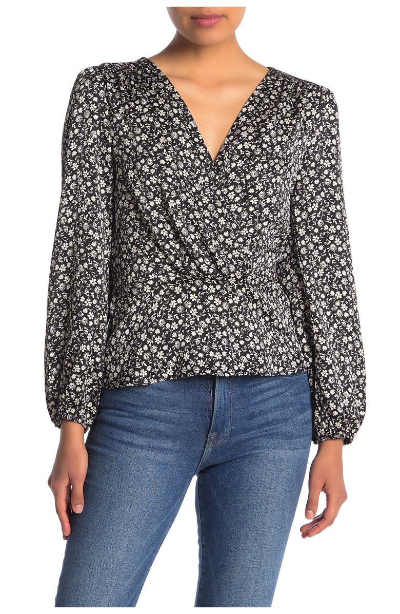 All in Favor Floral Print Peplum Blouse, Main, color,