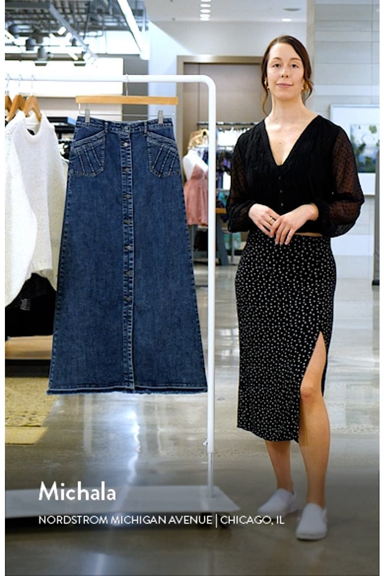 Royal Denim Maxi Skirt video