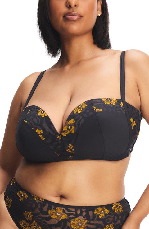 Feline Floral Lace Padded Bralette (Regular & Plus)