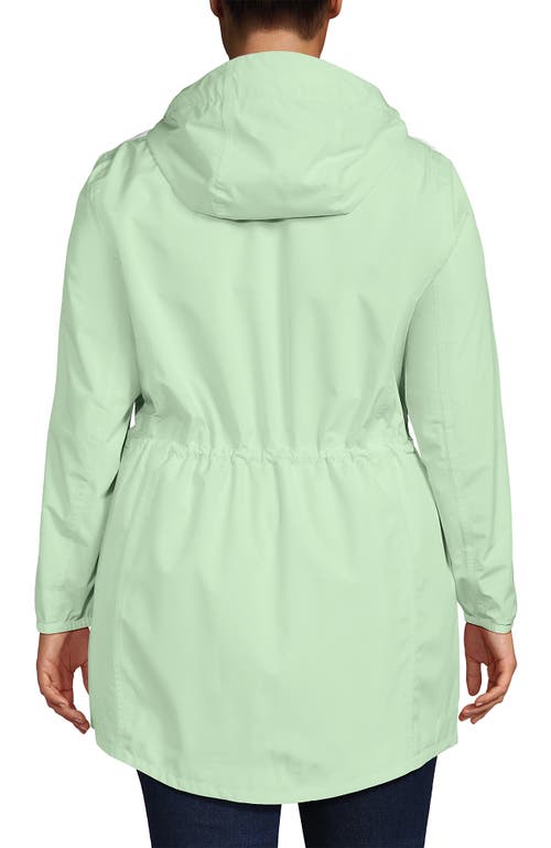 Lands' End Squall Packable Waterproof Raincoat In Icy Mint Green