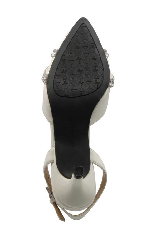 Adrienne Vittadini Sabriel Rhinestone Bow Pump In White