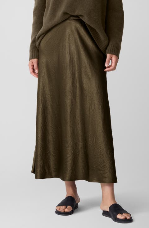 Women's Satin Midi Skirts | Nordstrom