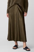 Eileen Fisher Crinkle Satin Bias Skirt