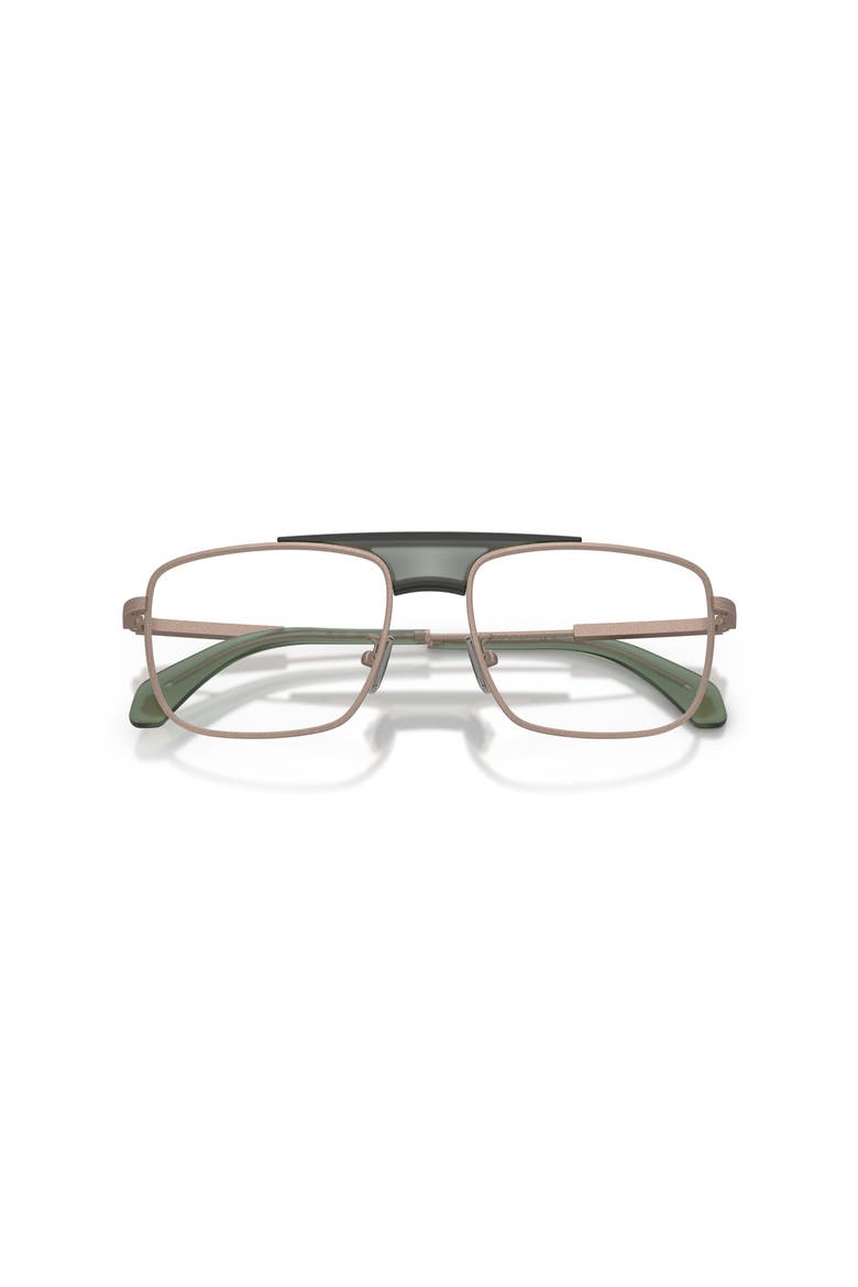56mm Rectangle optical glasses, Alternate, color, Brown
