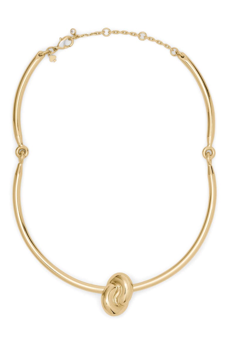 Knot Detail Collar Necklace, Main, color, GOLD