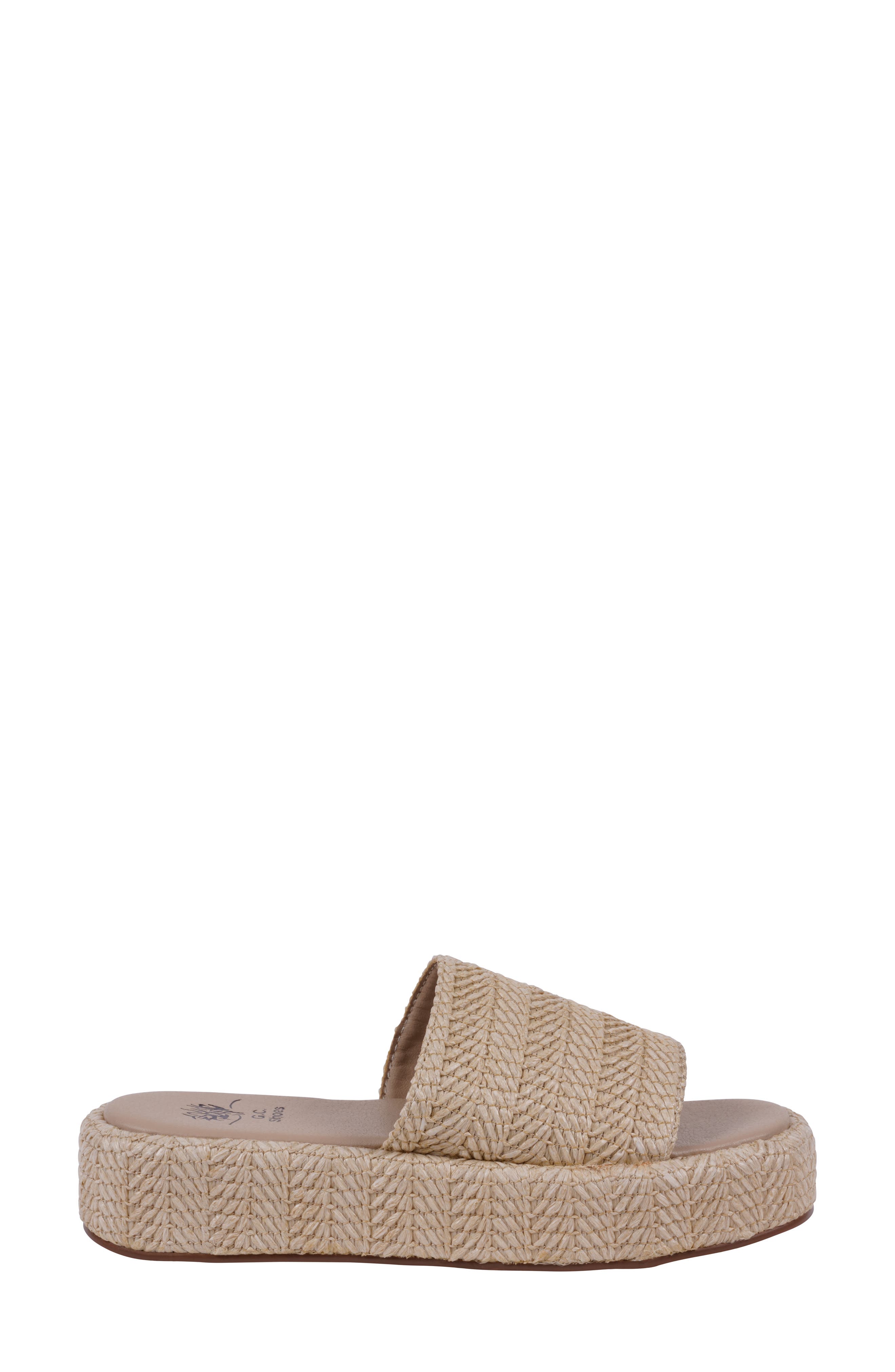 GC SHOES Evie Platform Slide Sandal, Alternate, color, Natural