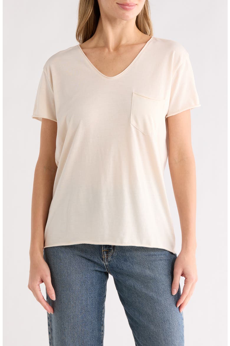 Rolled Burnout T-Shirt, Main, color, BEIGE RAINY DAY