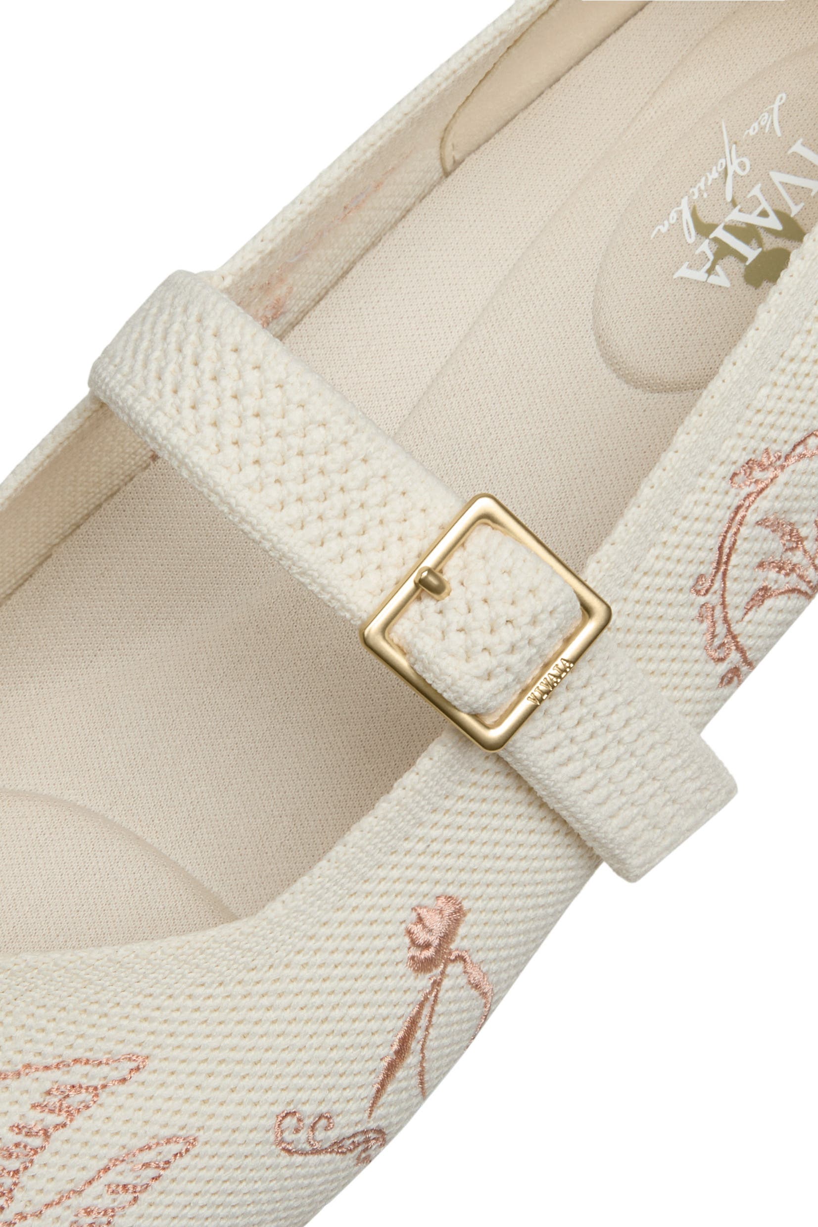 Healing Garden | Square-Toe Margot Mary Jane, Alternate, color, CREAM FRENCH FLORAL EMB