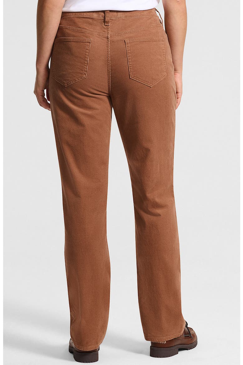 Fine Wale Embroidery Corduroy High Rise Straight Leg Pants, Alternate, color, Maple Toffee