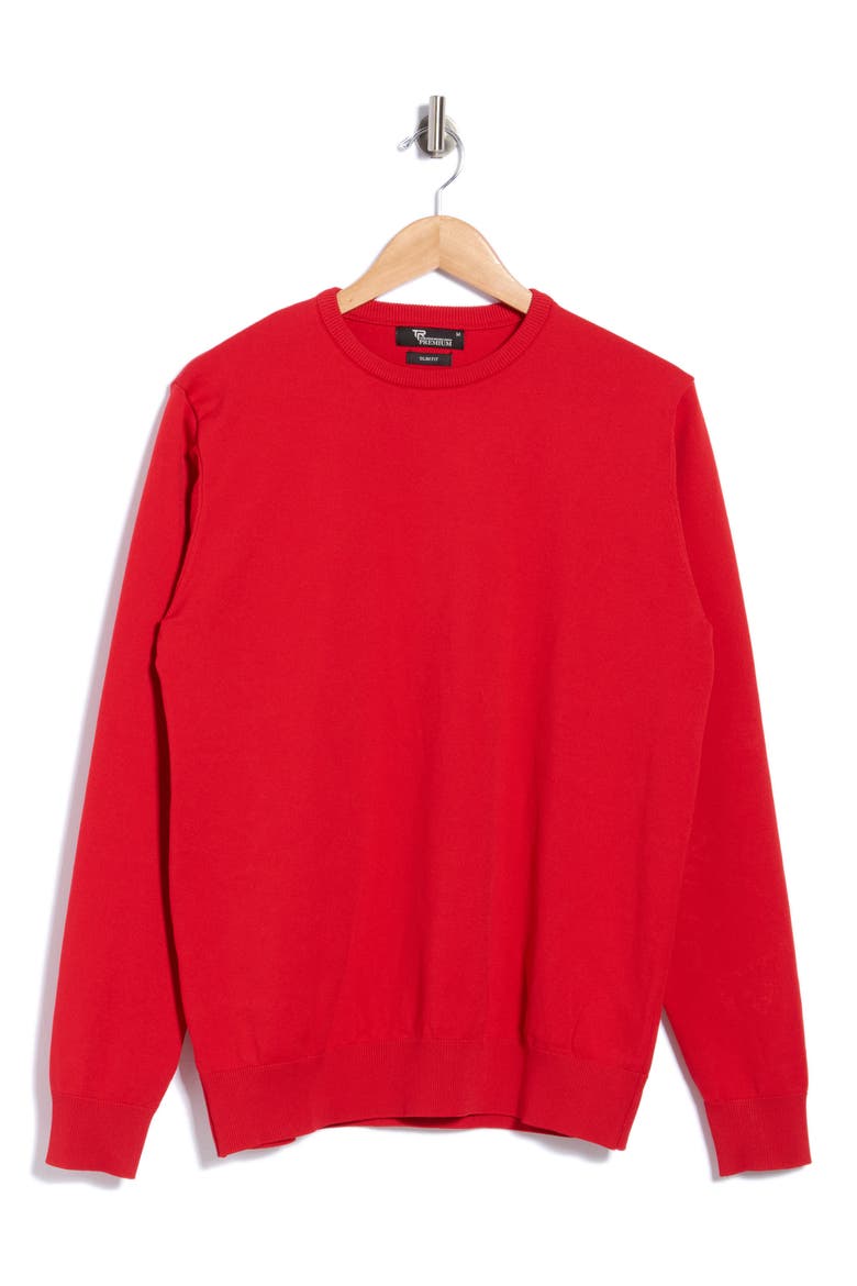 Classic Crewneck Sweater, Main, color, RED