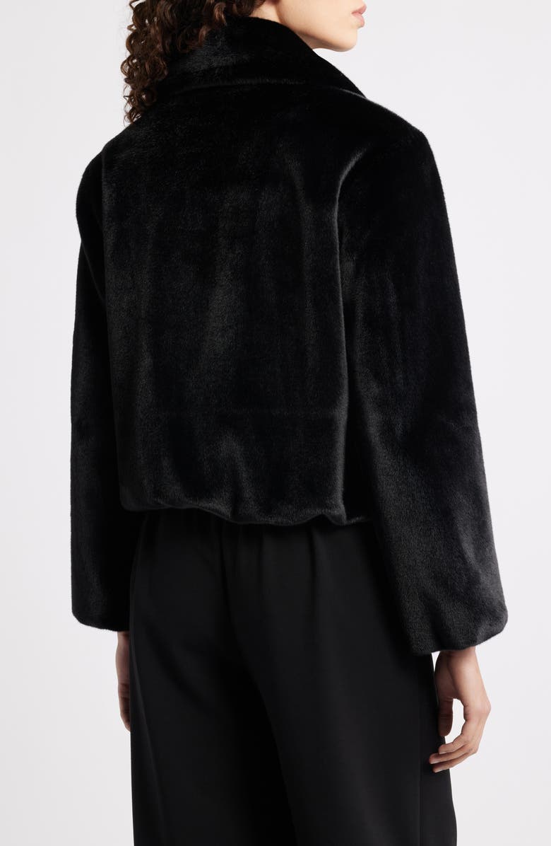 Theory Faux Fur Coat, Alternate, color, Black